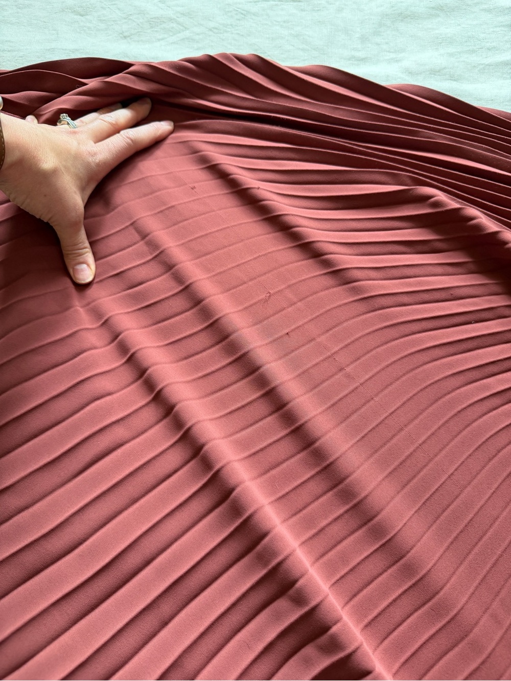 Babaton Pleated Midi Skirt in terra cotta xs - Picture 14 of 14